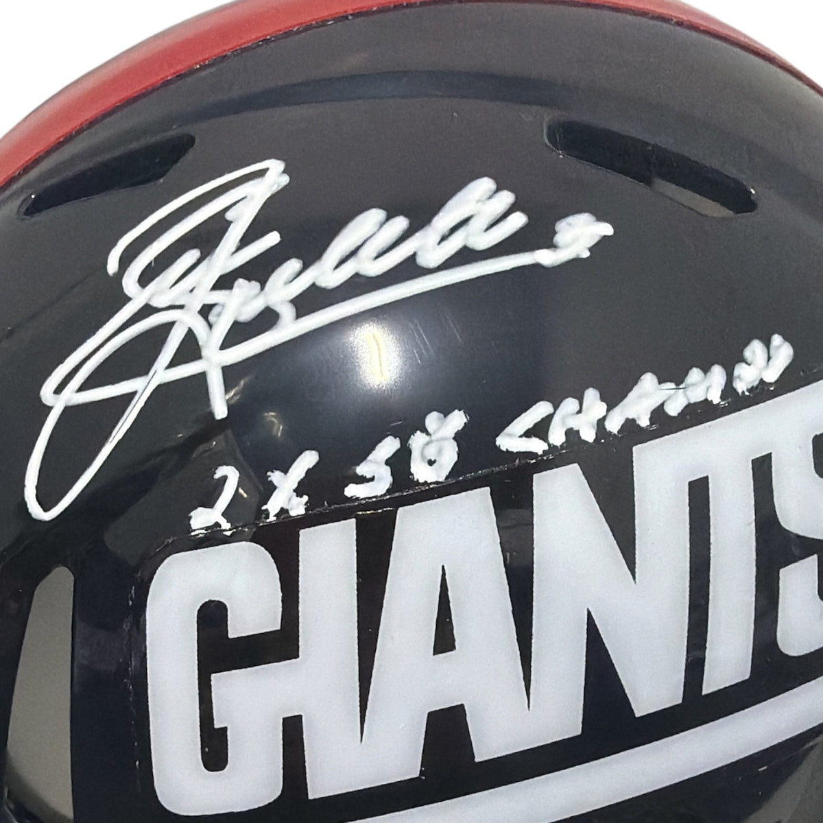 Sean Landeta Signed New York Giants TB Mini Helmet w/ 2x SB Champs JSA Wit COA1