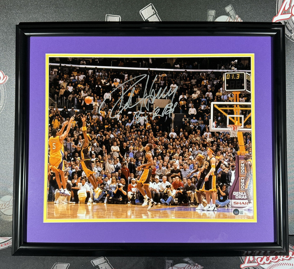Robert Horry Signed Framed 16x20 Photo Big Shot Bob Beckett BAS COA Lakers0