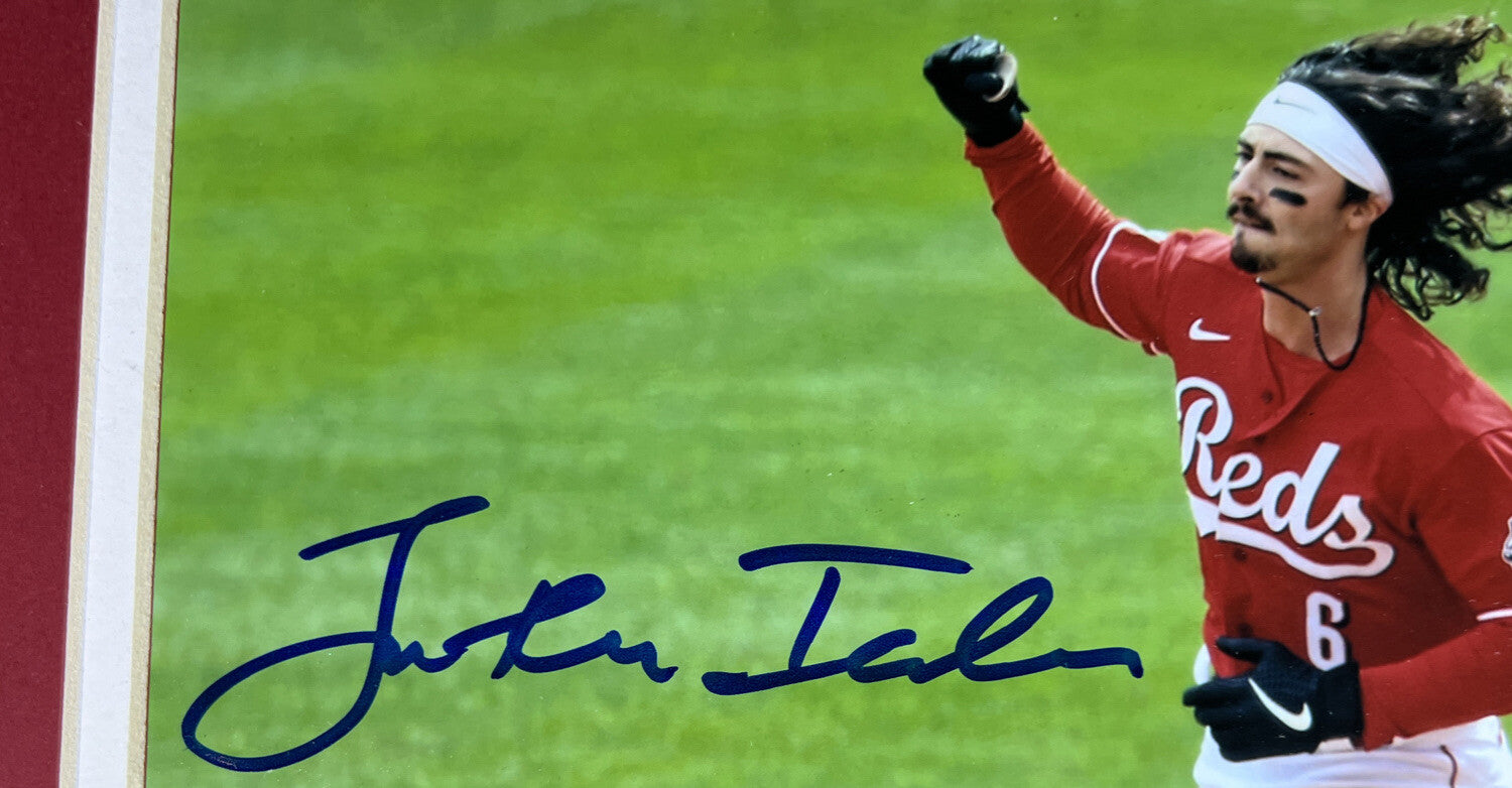 Jonathan India Signed Framed 8x10 Photo 1st HR Cincinnati Reds PSA ITP COA1