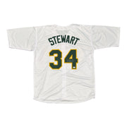Dave Stewart Signed Autographed Oakland Athletics Custom Jersey JSA Witness COA0
