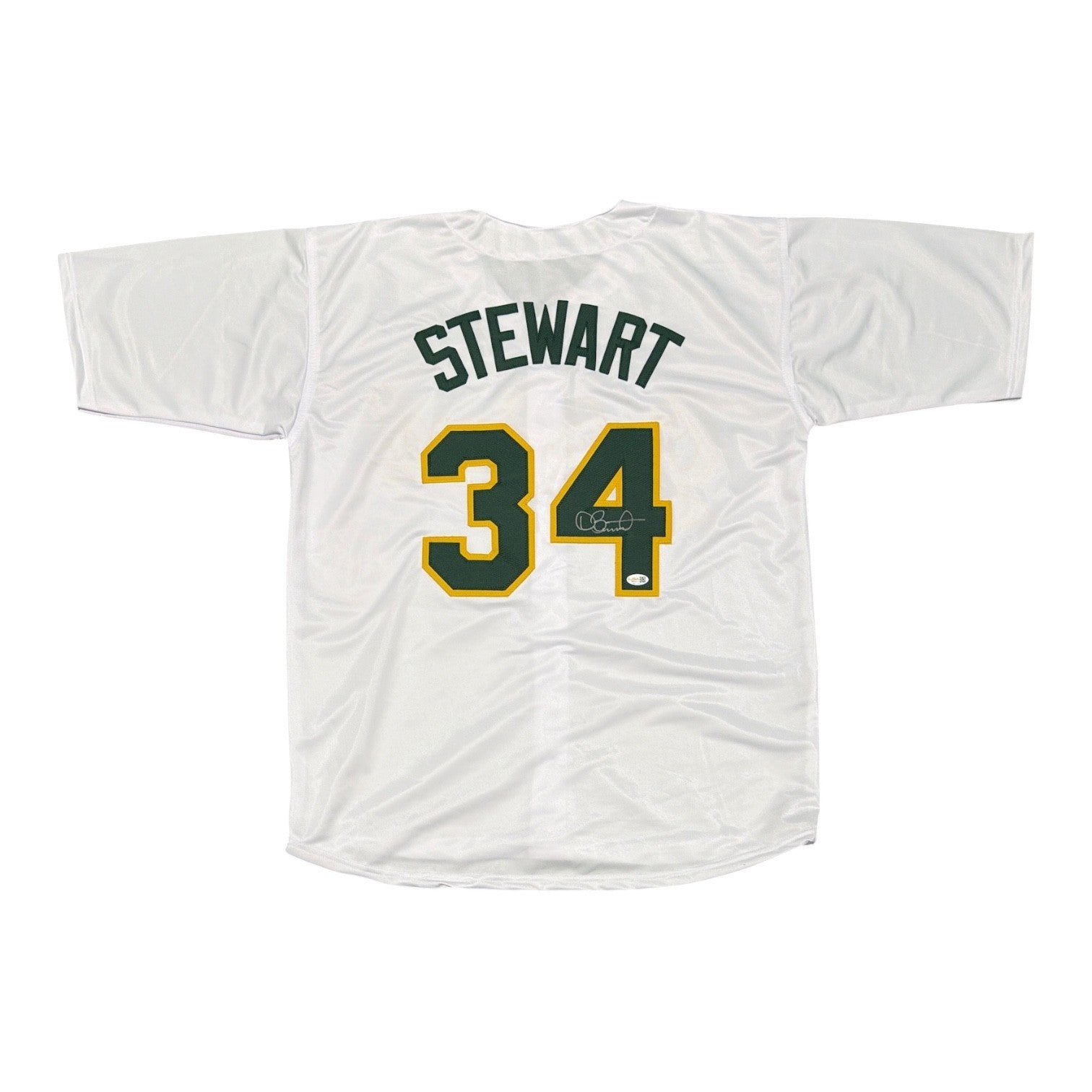 Dave Stewart Signed Autographed Oakland Athletics Custom Jersey JSA Witness COA0