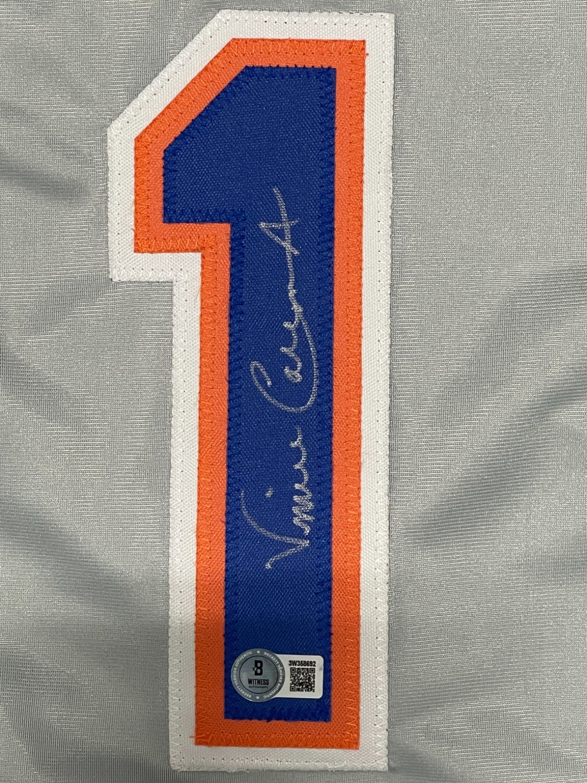 Vince Coleman Signed New York Mets Custom Jersey Beckett Witness BAS COA1