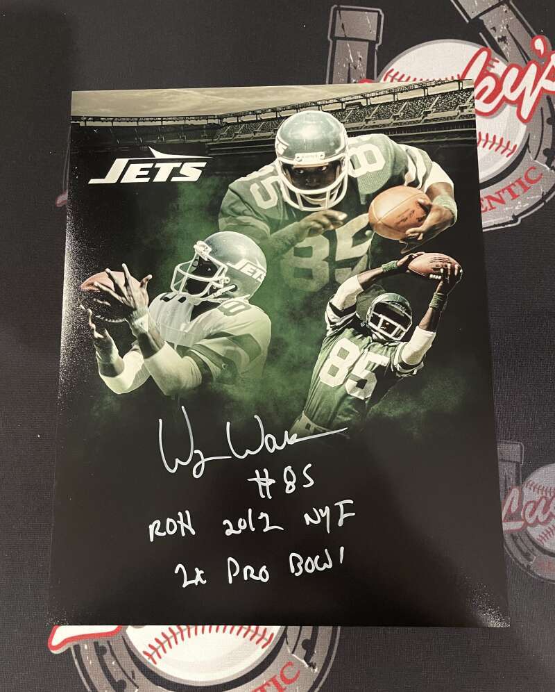 Wesley Walker Signed Autographed New York Jets 11x14 Photo w/ 2 Insc LSCM COA0