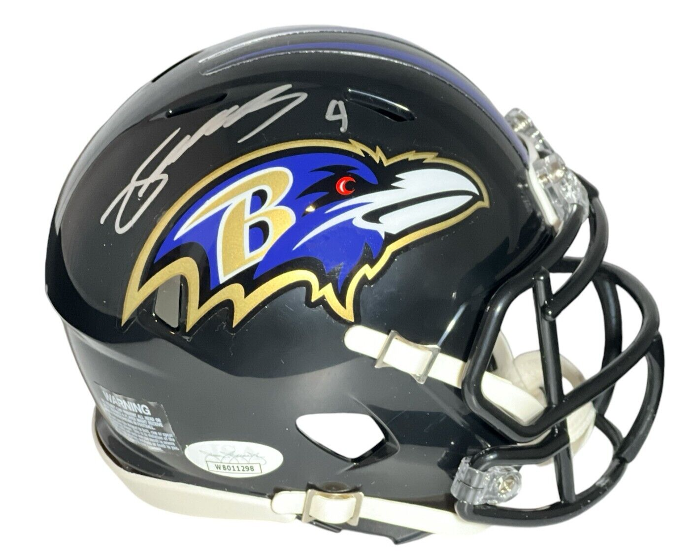 Zay Flowers Signed Baltimore Ravens Speed Mini Helmet JSA Witness COA0