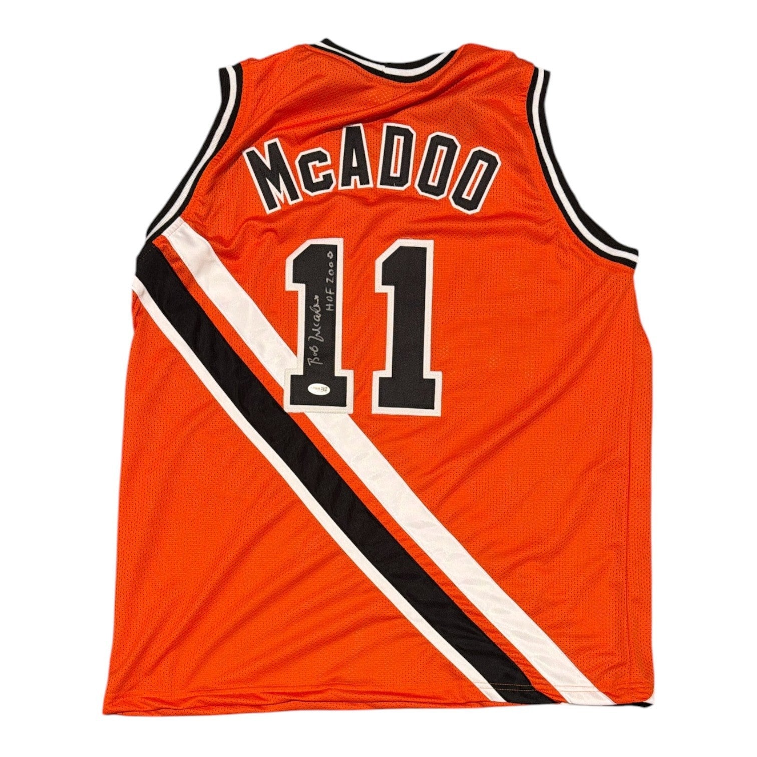 Bob McAdoo Signed Buffalo Braves Custom Jersey w/ HOF 2000 JSA Witness COA0