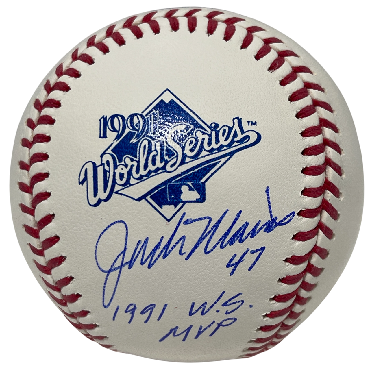 Jack Morris Signed 1991 World Series Baseball w/ 1991 WS MVP Beckett Wit BAS COA0
