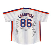 New York Mets 1986 World Series (23 Auto) Team Signed Custom Jersey Insc JSA COA0