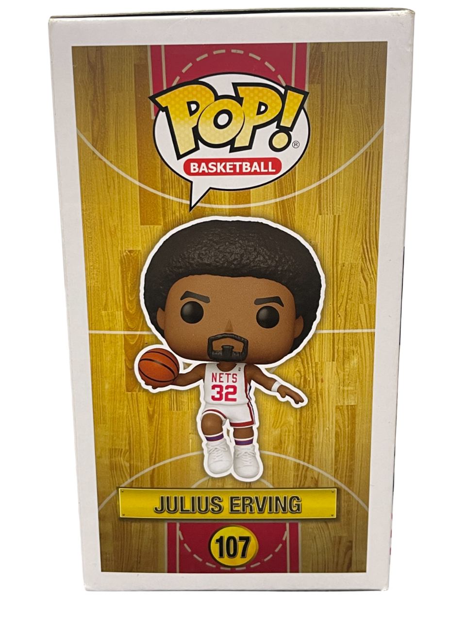 Julius Erving Signed Nets NBA Funko Pop #107 w/ Dr J Ins Beckett Witness BAS COA3