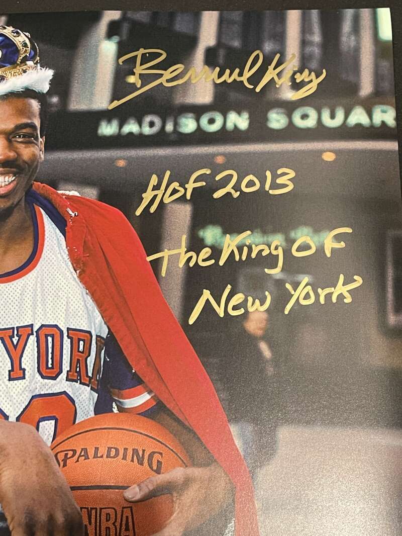 Bernard King Signed 16x20 Photo Fanatics JSA COA w/ HOF 2013 + The King of NY1