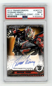Leonard Nimoy 2012 Transformers San Diego Comic Con Blue Ink SP Auto 33/45 PSA 90