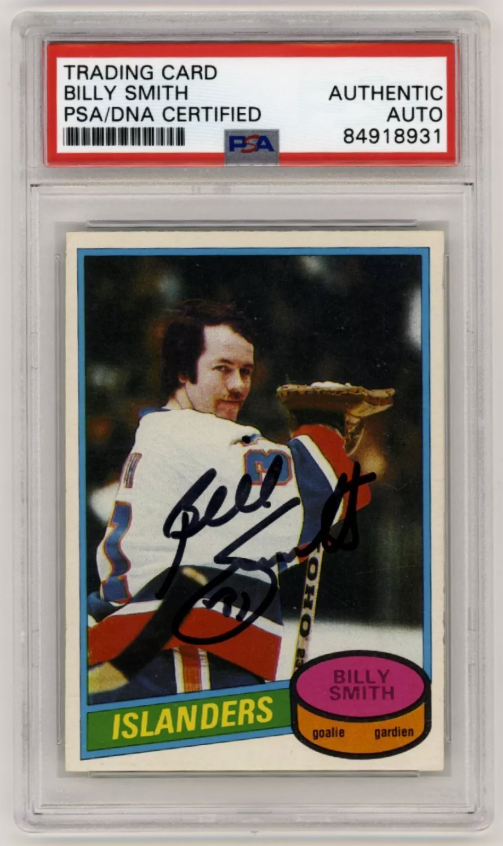 Billy Smith 1980-81 O-Pee-Chee OPC #60 Signed PSA Authentic Auto Islanders HOF0