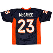 Willis McGahee Signed Autographed Denver Broncos Custom Jersey JSA Witness COA0