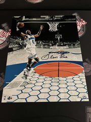 Glen Rice Signed 16x20 Photo Attacking The Rim Upper Deck UDA COA Hornets0