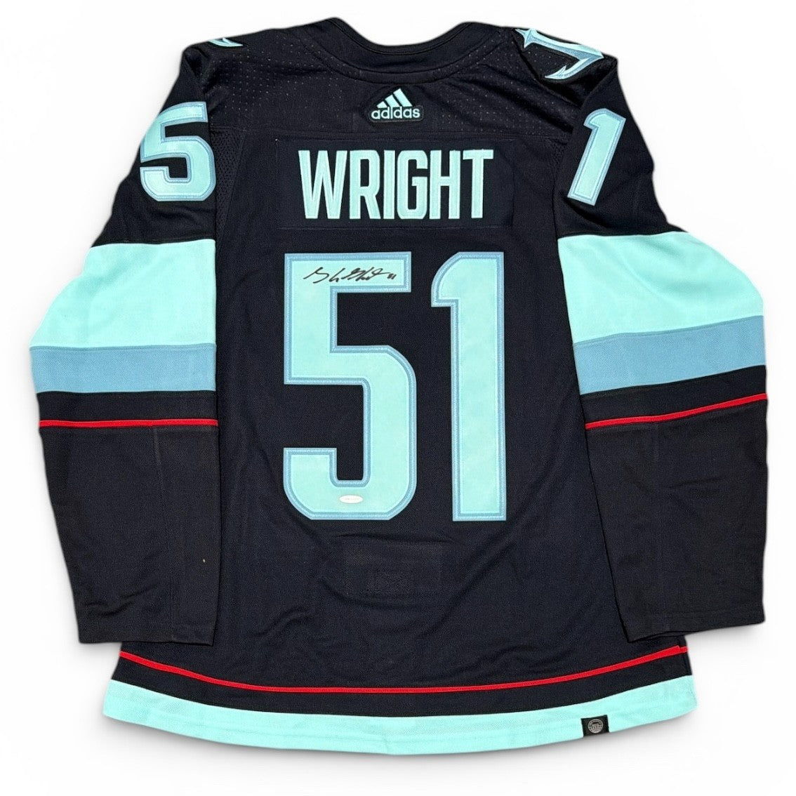 Shane Wright Signed Autographed Seattle Kraken Adidas Jersey Upper Deck UDA COA0