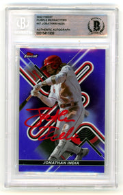 Jonathan India 2022 Topps Finest Purple Refractors #47 Signed /250 BGS BAS Auto0