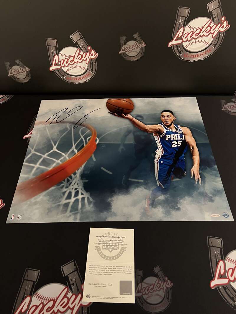 Ben Simmons Signed 24x20 Photo Above The Clouds Upper Deck UDA COA 76ers4