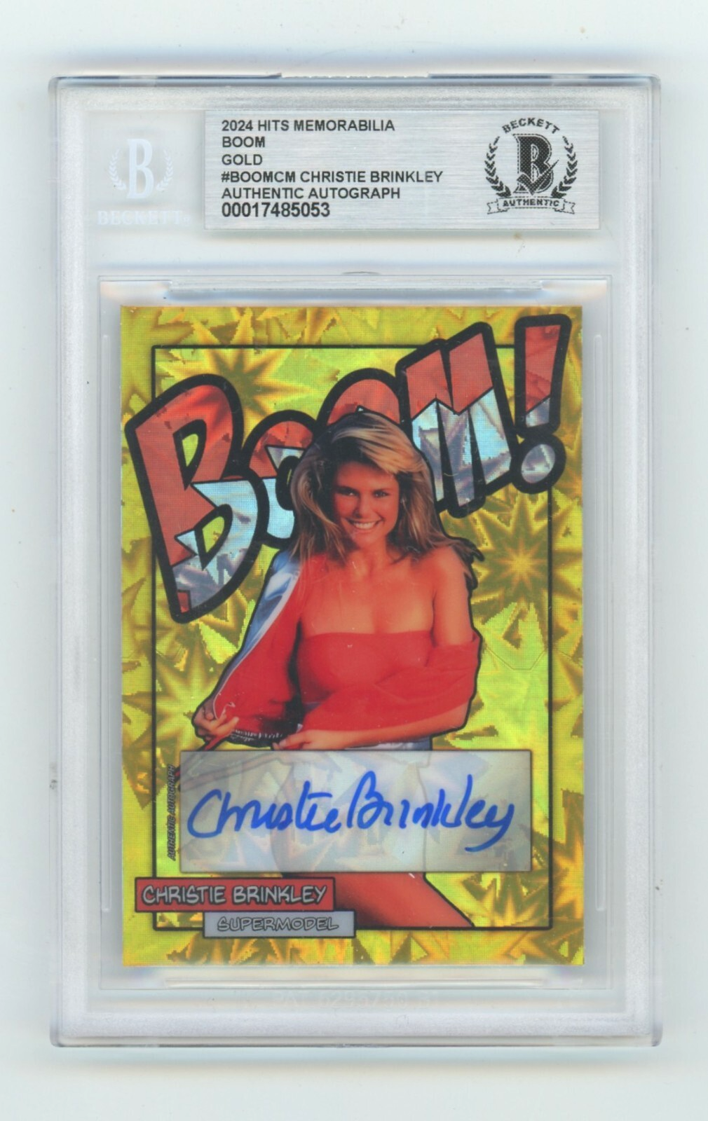 Christie Brinkley 2024 Hits Memorabilia BOOM Gold /5 Signed BGS BAS Auto0