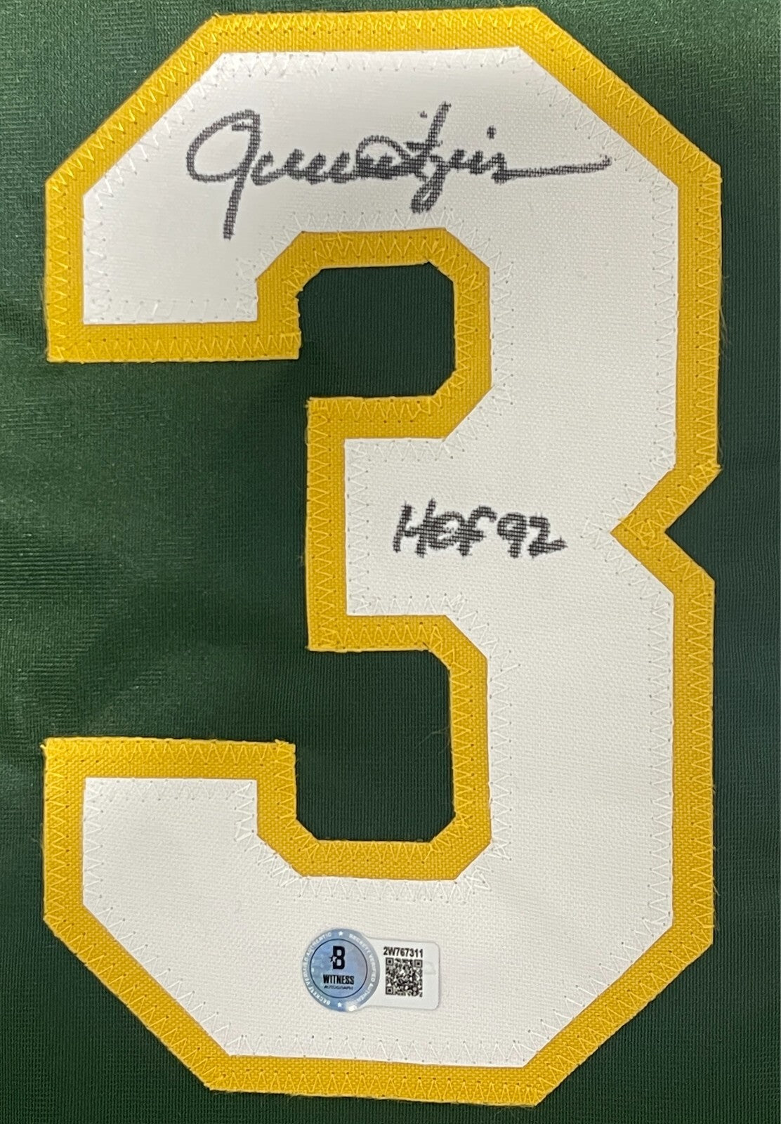 Rollie Fingers Signed Oakland Athletics Custom Jersey w HOF 92 Beckett W BAS COA1