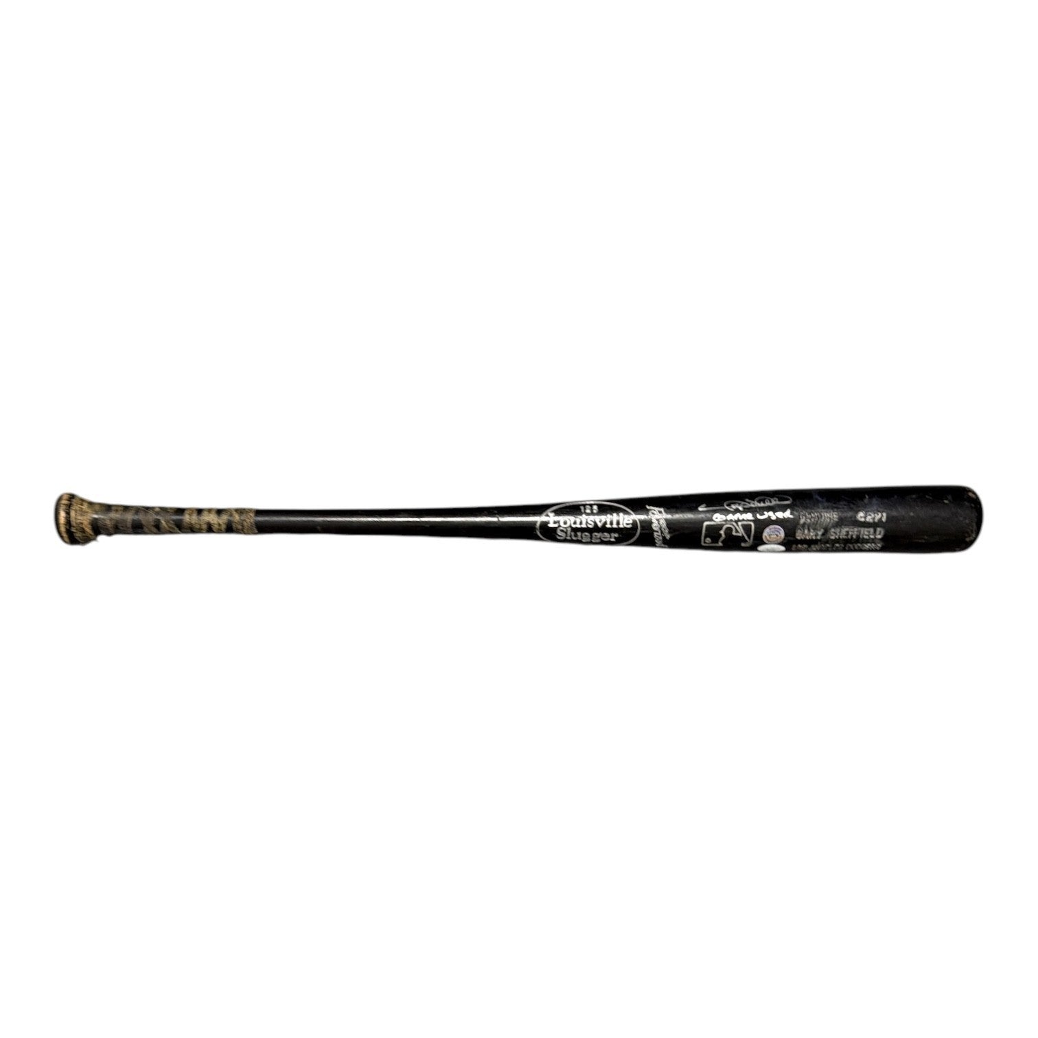 Gary Sheffield Signed Game Used Louisville Slugger Black Bat JSA COA Dodgers A2