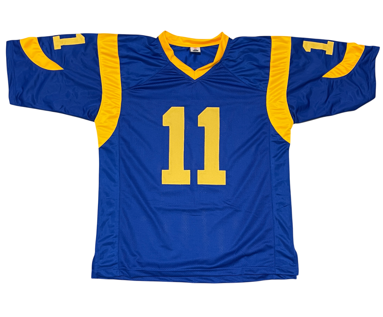 Jim Everett Signed Rams Custom Jersey w Not Chris F** Jim Rome Beckett W BAS COA2