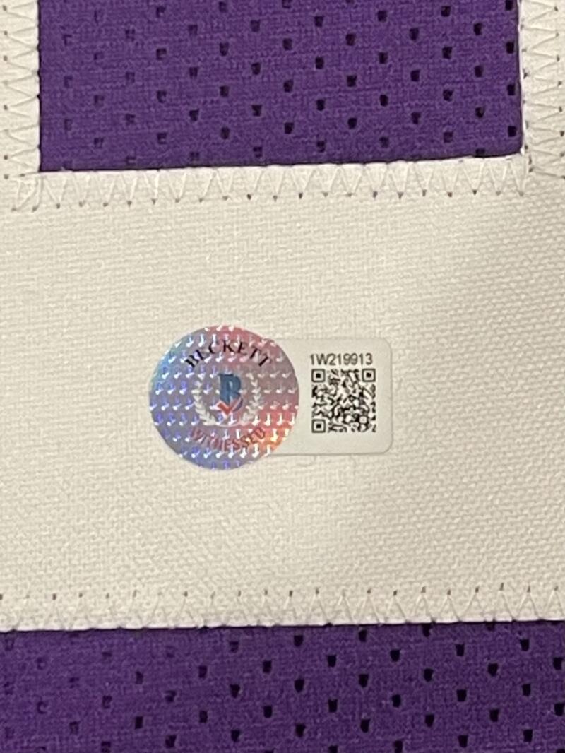 Deuce Vaughn Signed Kansas State Custom Jersey Deuce is Loose Beckett BAS COA3