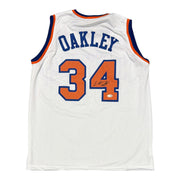 Charles Oakley Signed Autographed New York Knicks Custom Jersey JSA Witness COA0