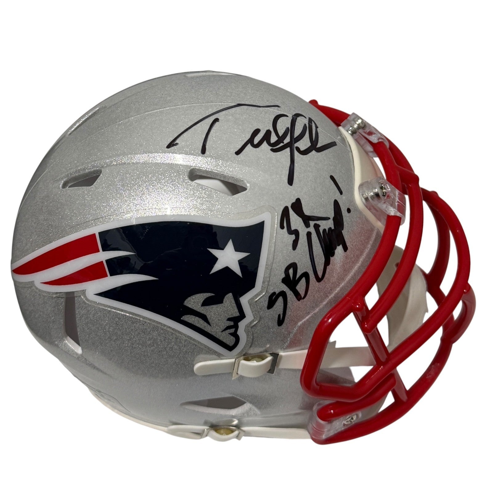 Ted Johnson Signed Patriots Speed Mini Helmet w/ 3x SB Champ JSA Witness COA0