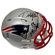 Ted Johnson Signed Patriots Speed Mini Helmet w/ 3x SB Champ JSA Witness COA0