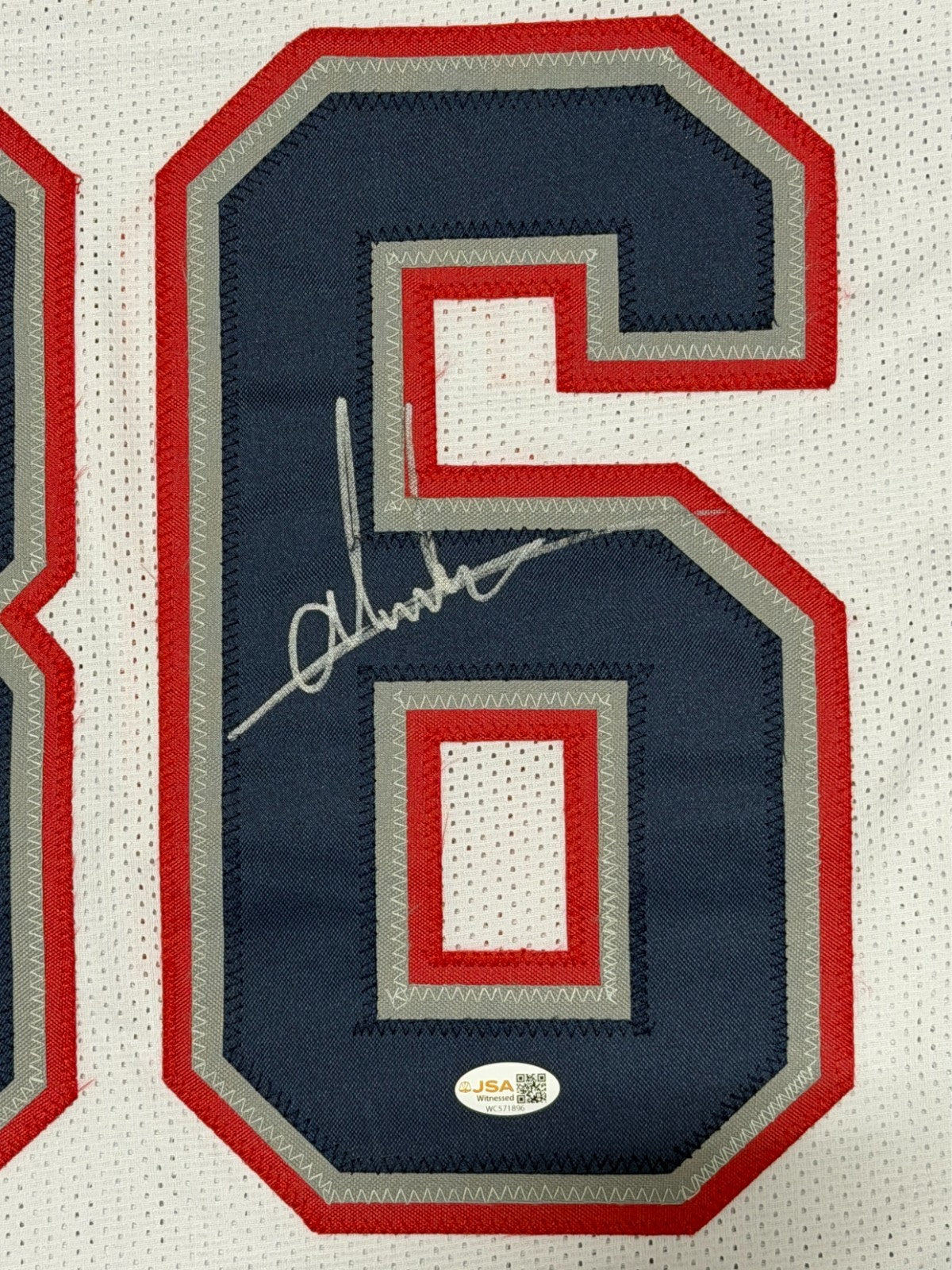 Andres Borregales Signed New England Patriots Custom Jersey JSA Witness COA1
