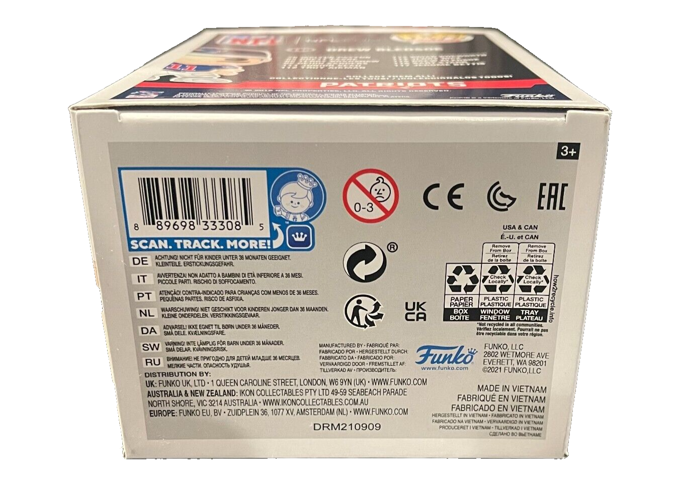 Drew Bledsoe Signed Auto Autographed Funko Pop #115 Beckett Witness BAS COA5