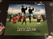 Tiger Woods & Gary Player Signed Auto 20x24 Photo Double Major 31/50 UDA COA0
