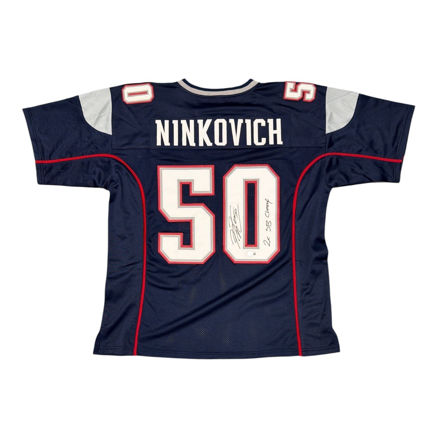 Rob Ninkovich Signed Patriots Custom Jersey w/ 2x SB Champ Beckett Wit BAS COA0