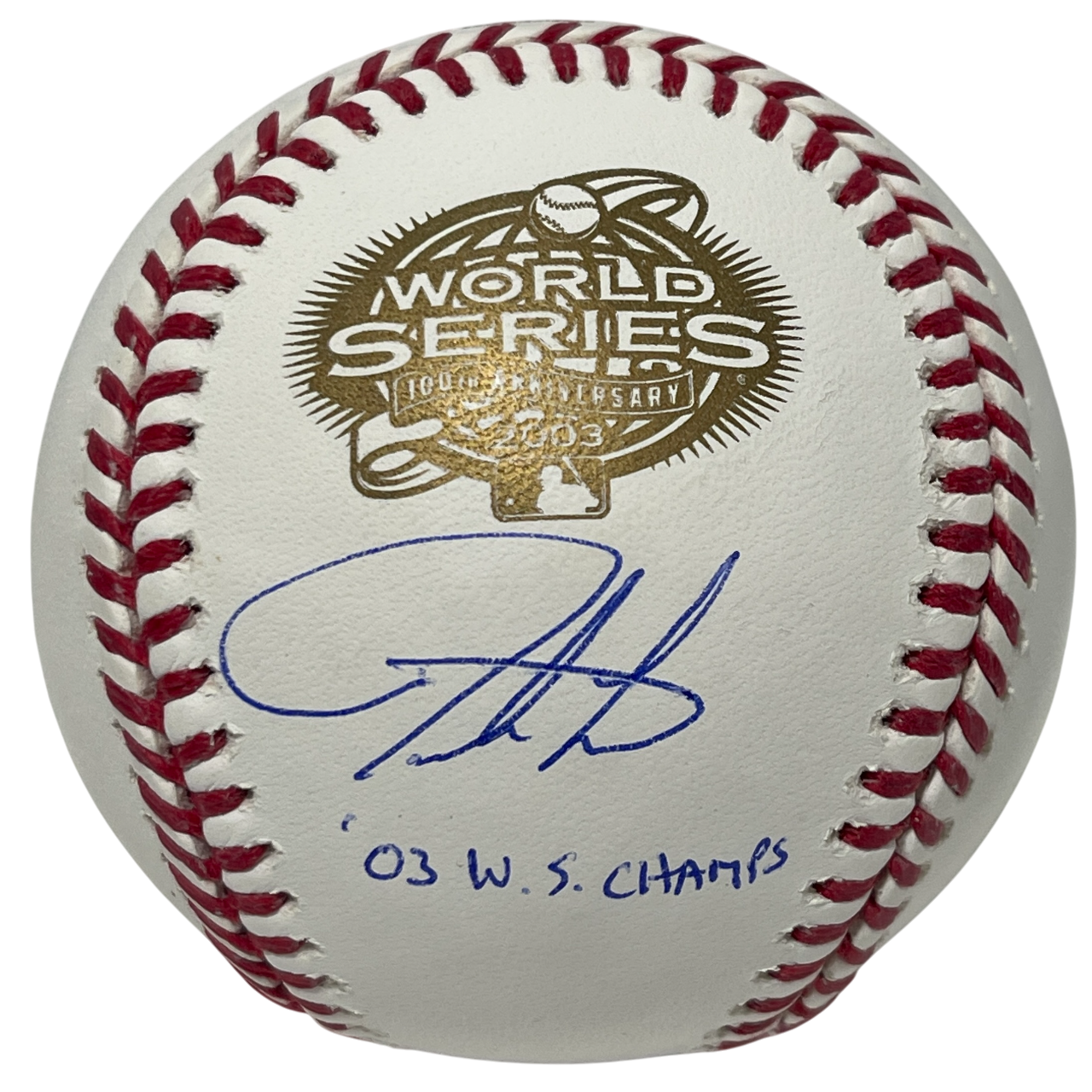 Derrek Lee Signed Auto 2003 World Series ROMLB Baseball w/ WSC Beckett BAS COA0