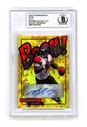 Michael Vick 2024 Hits Memorabilia BOOM Gold JSY # 7/10 Signed BGS BAS Auto0