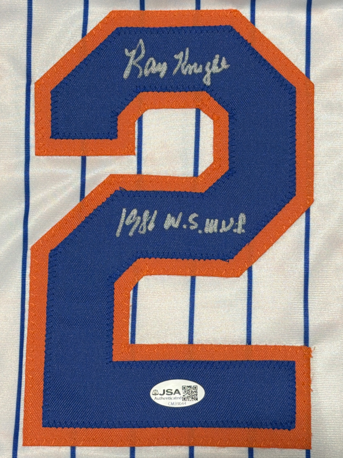 Ray Knight Signed New York Mets Custom Jersey w/ 1986 WS MVP JSA COA1