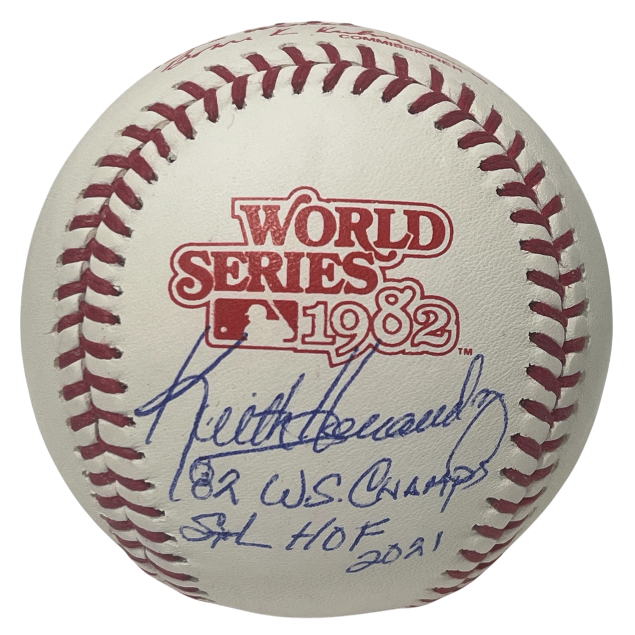 Keith Hernandez Signed 1982 World Series ROMLB Baseball w/ 2 Ins JSA COA NY Mets0