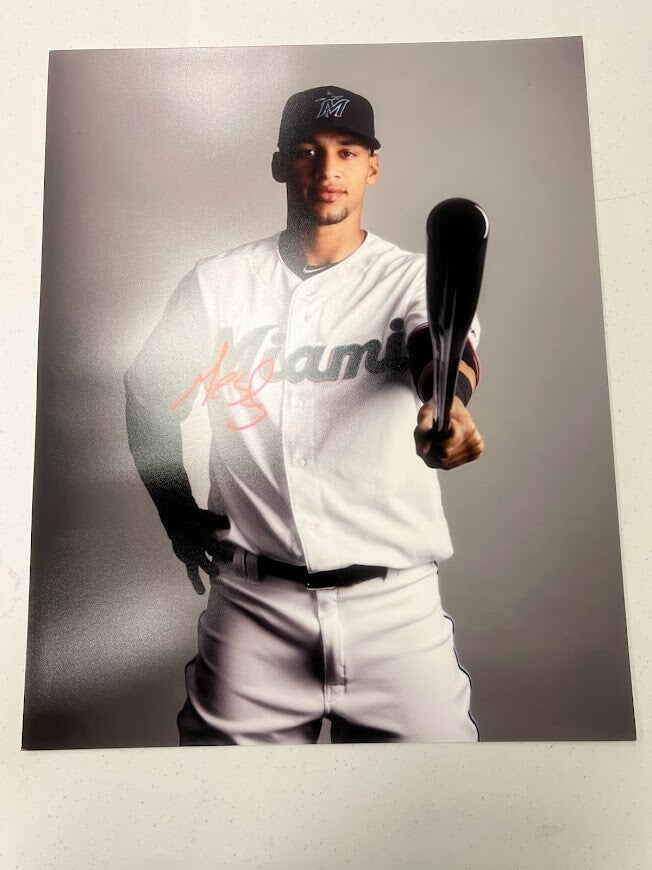 Víctor Víctor Mesa Signed Auto Autographed 16x20 Photo LSCM COA HOLO Marlins0