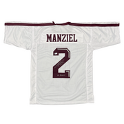 Johnny Manziel Signed Texas A&M Custom Jersey w/ 12 Heisman Beckett Wit BAS COA0