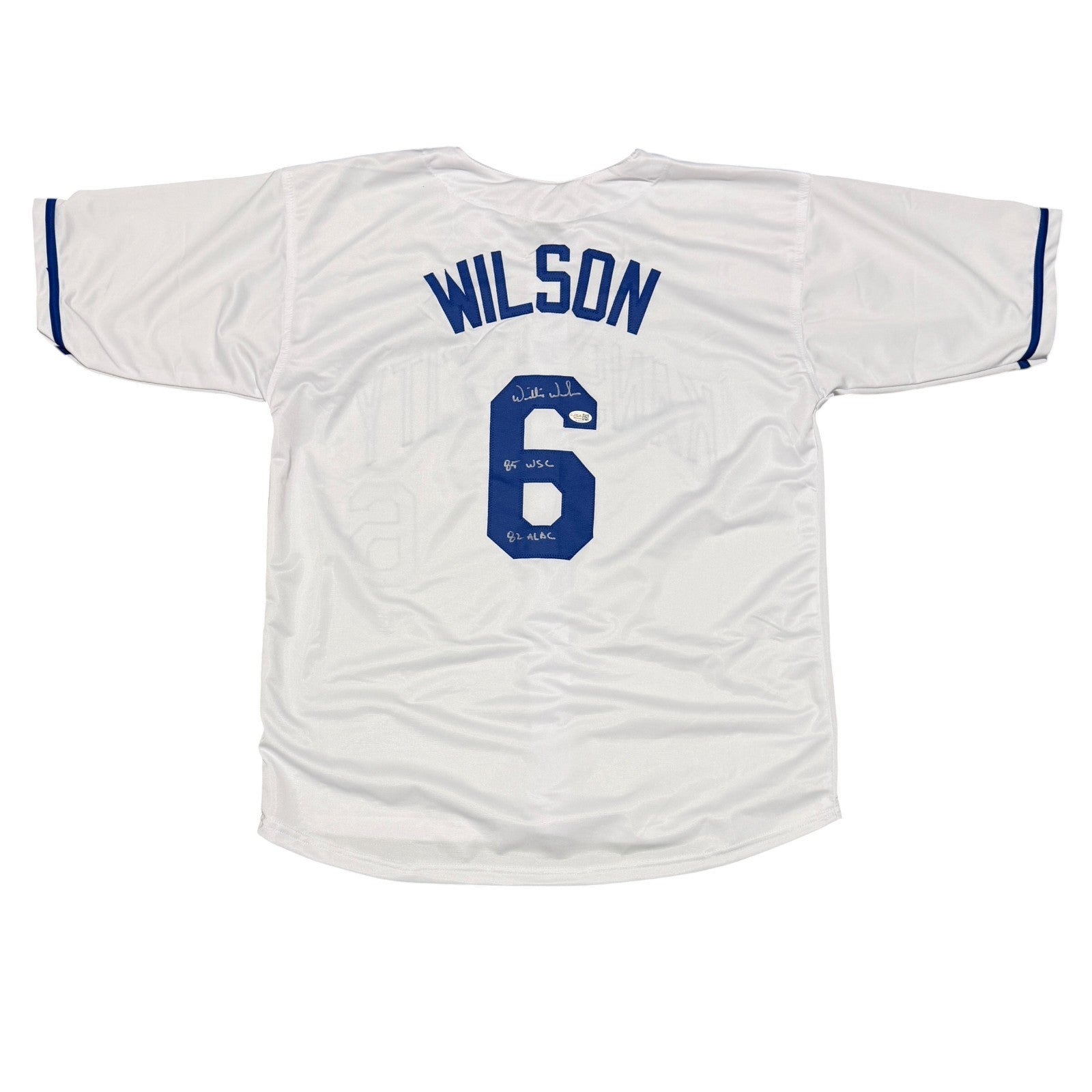 Willie Wilson Signed Kansas City Royals Custom Jersey w/ 2 Ins JSA Witness COA0