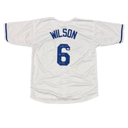 Willie Wilson Signed Kansas City Royals Custom Jersey w/ 2 Ins JSA Witness COA0