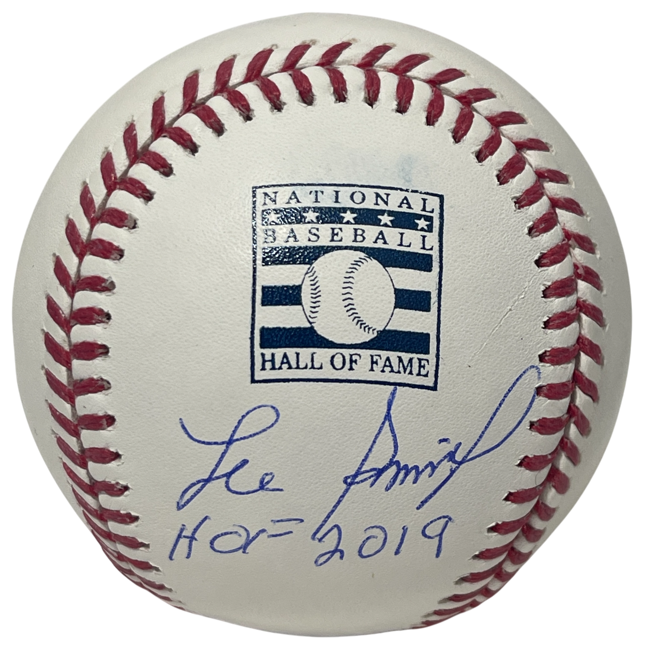 Lee Smith Signed HOF ROMLB Baseball w/ HOF 2019 Beckett Witness BAS COA0