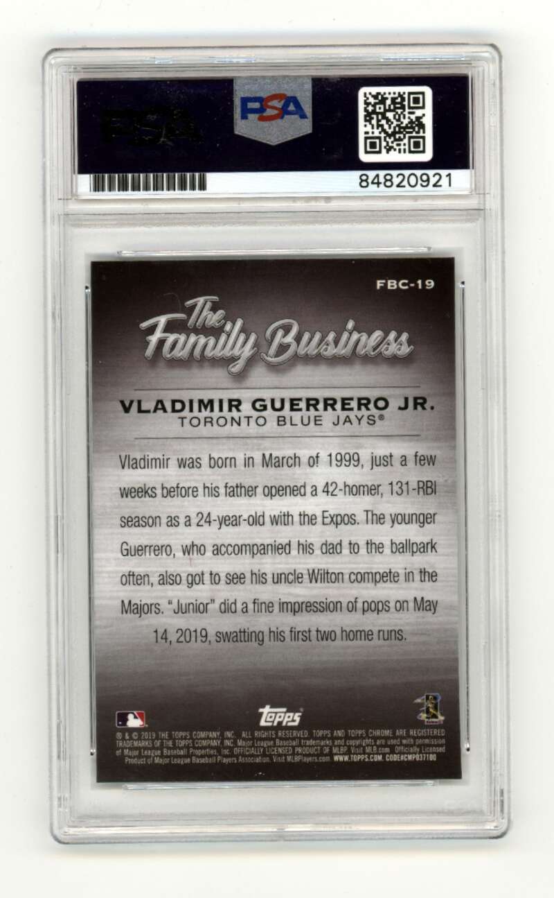 Vladimir Guerrero Jr. 2019 Topps Chrome The Family Business Signed PSA 10 Auto1