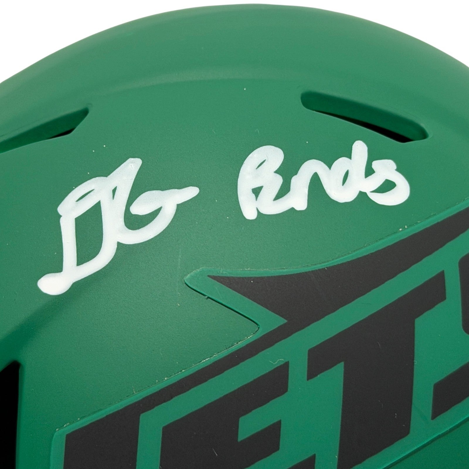 D'Angelo Ponds Signed New York Jets Rave Mini Helmet JSA Witness COA1