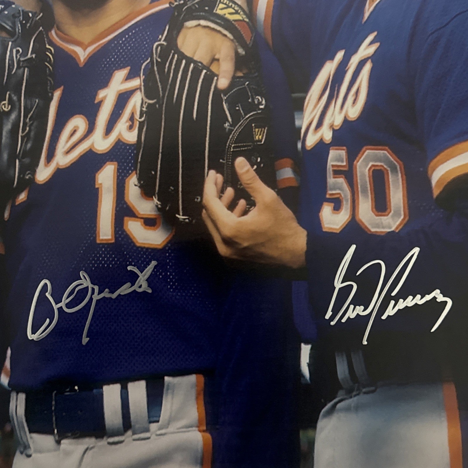 Gooden Darling Ojeda Fernandez Mets Starting Four Signed 16x20 Photo JSA W COA A2