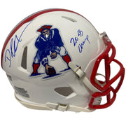 David Andrews Signed Patriots TB Mini Helmet w/ 2x SB Champ JSA Witness COA0