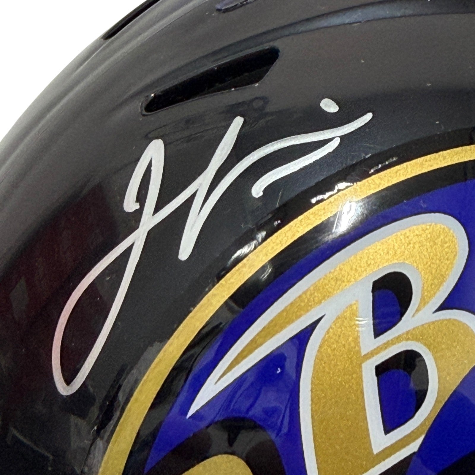 Jamal Lewis Signed Baltimore Ravens Speed Mini Helmet JSA Witness COA1