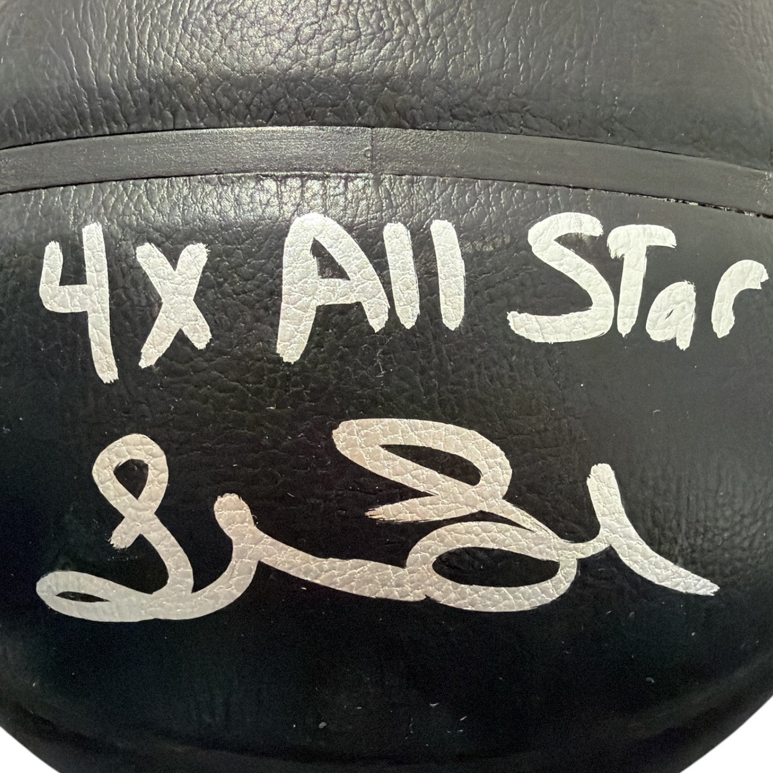 Latrell Sprewell Signed Black Knicks Wilson Basketball w/ 4x All Star JSA W COA1