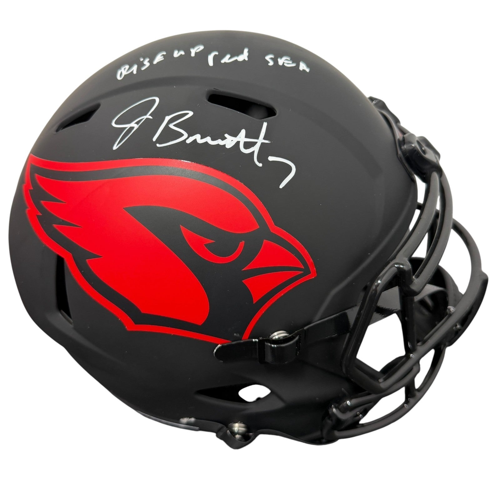 Jacoby Brissett Signed Cardinals Eclipse FS Full Size Helmet w/ Insc JSA Wit COA0