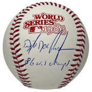Dwight Doc Gooden Signed 1986 World Series ROMLB Baseball w/ 86 WSC JSA COA0