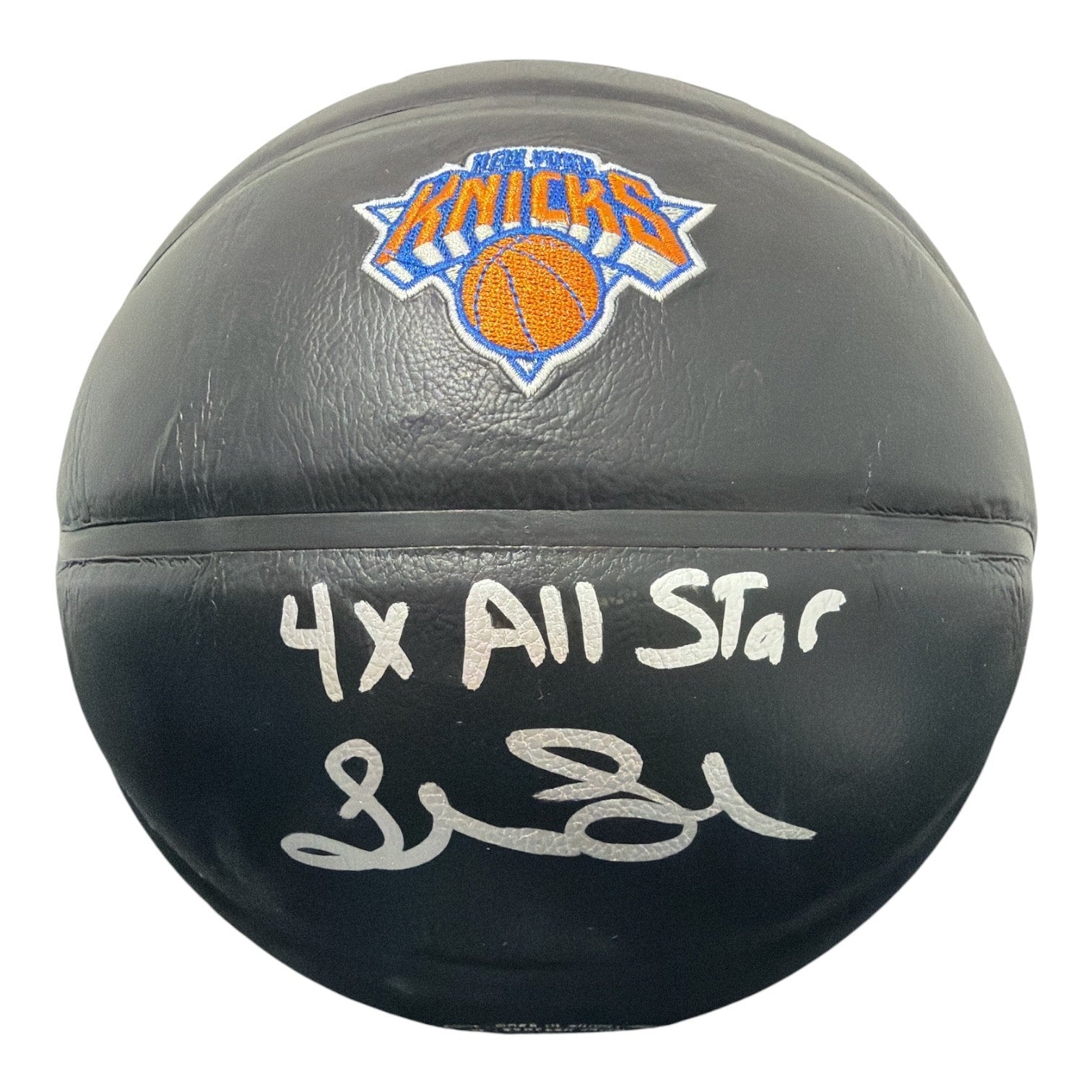 Latrell Sprewell Signed Black Knicks Wilson Basketball w/ 4x All Star JSA W COA0